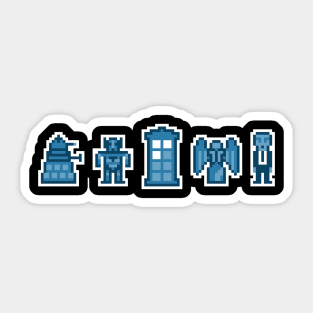 Time and SpaceInvaders Sticker